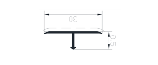 30 mm "T" Profili	 	MD 1027 L