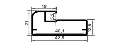 45 mm Çerçeve Kapak Profili	 	MD 1057 AR