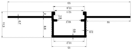 15 MM ALÇI LED PROFİLİ	 	ÇP 0020