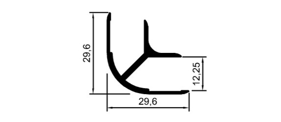 Kabinet 90º Dönüş Profili	 	ÇP 0076