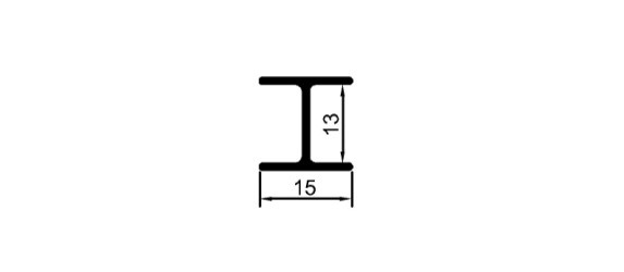 Kabinet "H" Birleştirme Profili	 	ÇP 0078