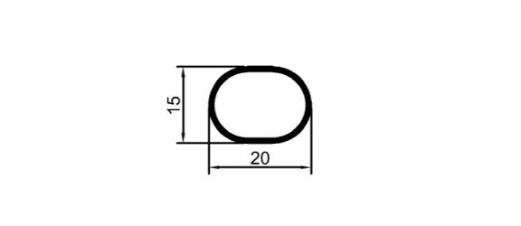 15x20 Düz Askı Borusu	 	MD 1017 B