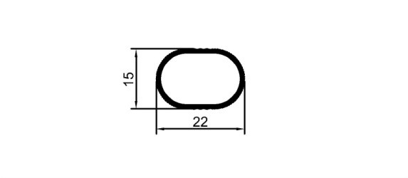 15x22 Çizgili Askı Borusu	 	MD 1017 CA