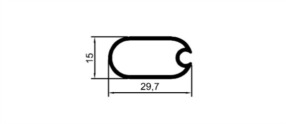 15x30 Fitilli Düz Askı Borusu	 	MD 1017 L