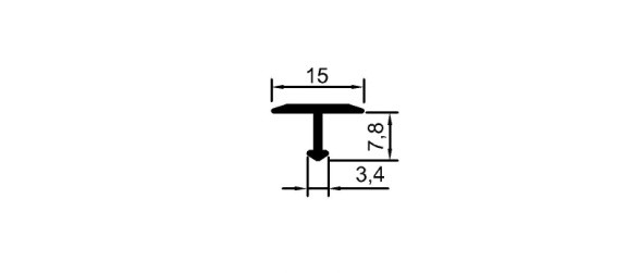 15 mm "T" Profili	 	MD 1027 F