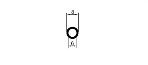 8 mm Düz Boru	 	PR 1001
